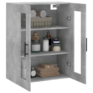 vidaXL Wall Mounted Cabinet Concrete Grey 69.5x34x90 cm