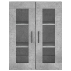 vidaXL Wall Mounted Cabinet Concrete Grey 69.5x34x90 cm