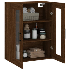 vidaXL Wall Mounted Cabinet Brown Oak 69.5x34x90 cm