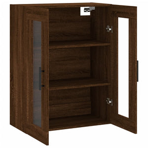 vidaXL Wall Mounted Cabinet Brown Oak 69.5x34x90 cm