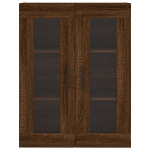 vidaXL Wall Mounted Cabinet Brown Oak 69.5x34x90 cm