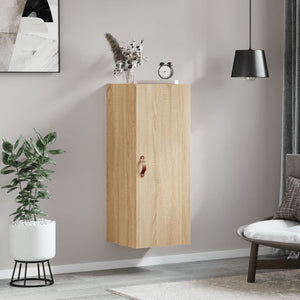 vidaXL Wall Mounted Cabinet Sonoma Oak 34.5x34x90 cm