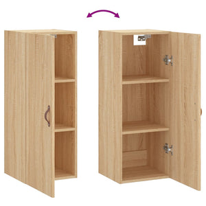 vidaXL Wall Mounted Cabinet Sonoma Oak 34.5x34x90 cm