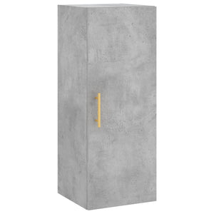 vidaXL Wall Mounted Cabinet Concrete Grey 34.5x34x90 cm