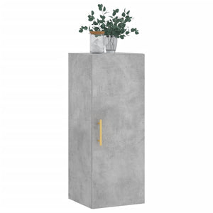 vidaXL Wall Mounted Cabinet Concrete Grey 34.5x34x90 cm