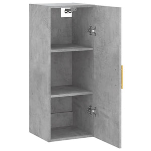 vidaXL Wall Mounted Cabinet Concrete Grey 34.5x34x90 cm