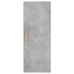 vidaXL Wall Mounted Cabinet Concrete Grey 34.5x34x90 cm