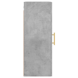 vidaXL Wall Mounted Cabinet Concrete Grey 34.5x34x90 cm