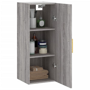 vidaXL Wall Mounted Cabinet Grey Sonoma 34.5x34x90 cm