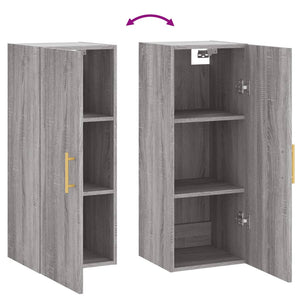 vidaXL Wall Mounted Cabinet Grey Sonoma 34.5x34x90 cm