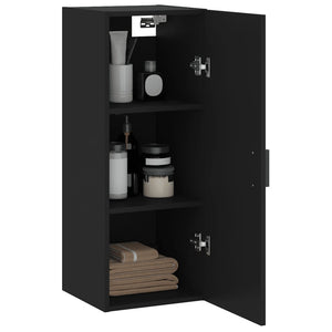 vidaXL Wall Mounted Cabinet Black 34.5x34x90 cm