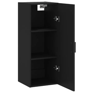 vidaXL Wall Mounted Cabinet Black 34.5x34x90 cm