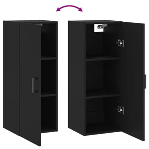 vidaXL Wall Mounted Cabinet Black 34.5x34x90 cm