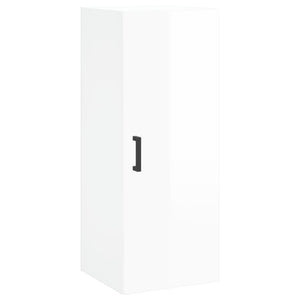 vidaXL Wall Mounted Cabinet High Gloss White 34.5x34x90 cm