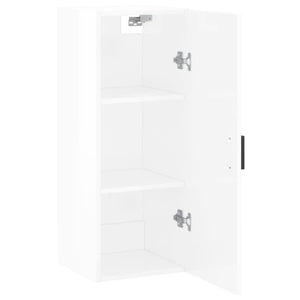 vidaXL Wall Mounted Cabinet High Gloss White 34.5x34x90 cm