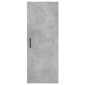 vidaXL Wall Mounted Cabinet Concrete Grey 34.5x34x90 cm