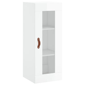 vidaXL Wall Mounted Cabinet High Gloss White 34.5x34x90 cm