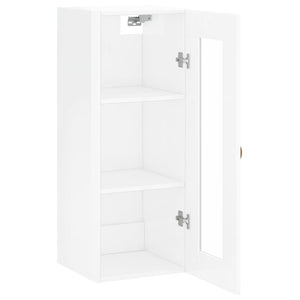 vidaXL Wall Mounted Cabinet High Gloss White 34.5x34x90 cm