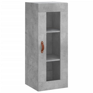 vidaXL Wall Mounted Cabinet Concrete Grey 34.5x34x90 cm