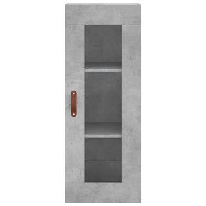 vidaXL Wall Mounted Cabinet Concrete Grey 34.5x34x90 cm