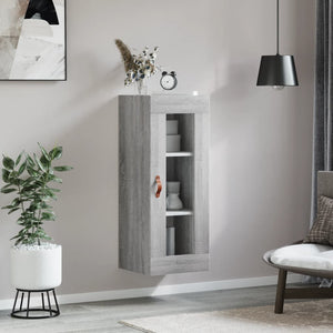 vidaXL Wall Mounted Cabinet Grey Sonoma 34.5x34x90 cm