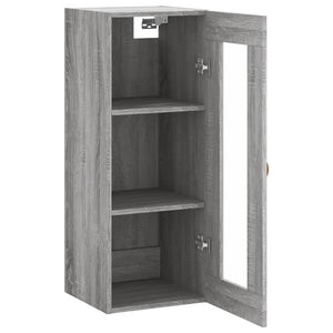 vidaXL Wall Mounted Cabinet Grey Sonoma 34.5x34x90 cm