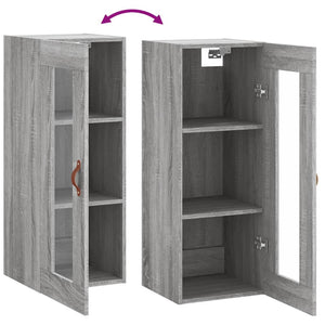 vidaXL Wall Mounted Cabinet Grey Sonoma 34.5x34x90 cm