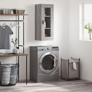 vidaXL Wall Mounted Cabinet Grey Sonoma 34.5x34x90 cm