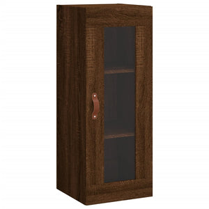 vidaXL Wall Mounted Cabinet Brown Oak 34.5x34x90 cm