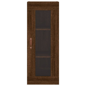 vidaXL Wall Mounted Cabinet Brown Oak 34.5x34x90 cm