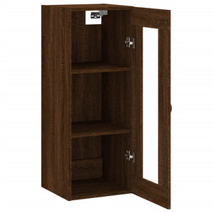 vidaXL Wall Mounted Cabinet Brown Oak 34.5x34x90 cm