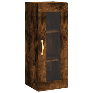 vidaXL Wall Mounted Cabinet Smoked Oak 34.5x34x90 cm