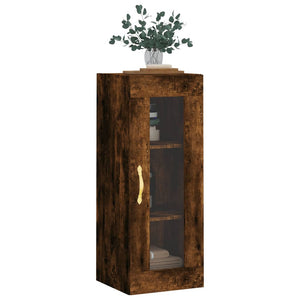 vidaXL Wall Mounted Cabinet Smoked Oak 34.5x34x90 cm