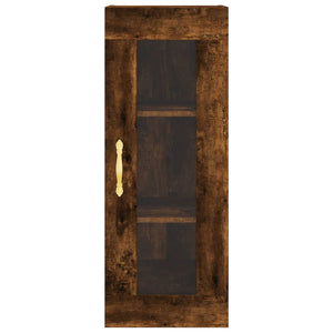 vidaXL Wall Mounted Cabinet Smoked Oak 34.5x34x90 cm