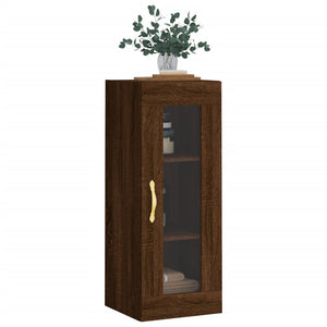 vidaXL Wall Mounted Cabinet Brown Oak 34.5x34x90 cm