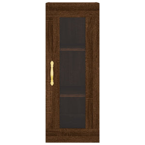 vidaXL Wall Mounted Cabinet Brown Oak 34.5x34x90 cm