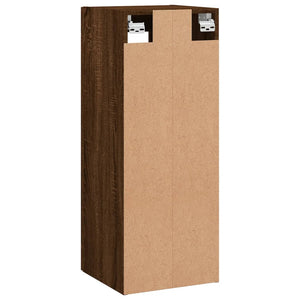 vidaXL Wall Mounted Cabinet Brown Oak 34.5x34x90 cm