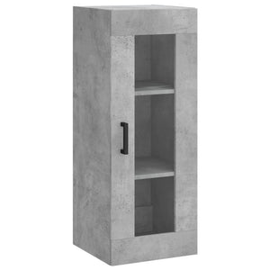 vidaXL Wall Mounted Cabinet Concrete Grey 34.5x34x90 cm