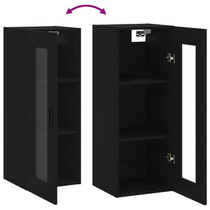 vidaXL Wall Mounted Cabinet Black 34.5x34x90 cm