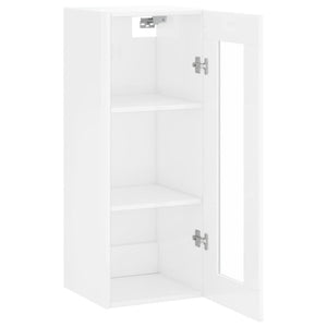 vidaXL Wall Mounted Cabinet High Gloss White 34.5x34x90 cm