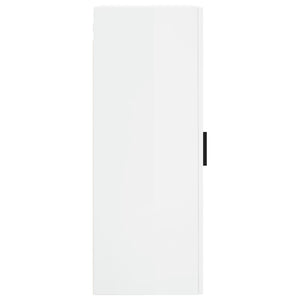 vidaXL Wall Mounted Cabinet High Gloss White 34.5x34x90 cm