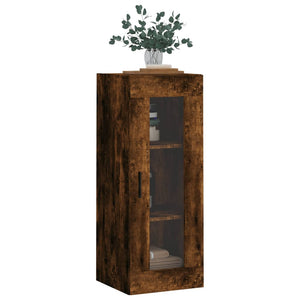 vidaXL Wall Mounted Cabinet Smoked Oak 34.5x34x90 cm