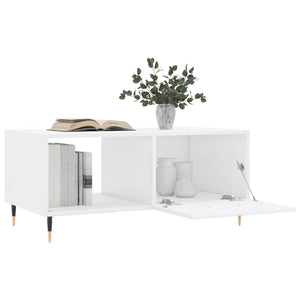 vidaXL Coffee Table High Gloss White 90x50x40 cm Engineered Wood