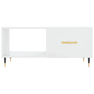 vidaXL Coffee Table High Gloss White 90x50x40 cm Engineered Wood