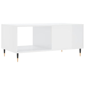 vidaXL Coffee Table High Gloss White 90x50x40 cm Engineered Wood