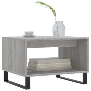 vidaXL Coffee Table Grey Sonoma 60x50x40 cm Engineered Wood