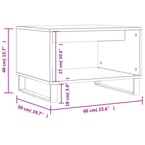 vidaXL Coffee Table Grey Sonoma 60x50x40 cm Engineered Wood