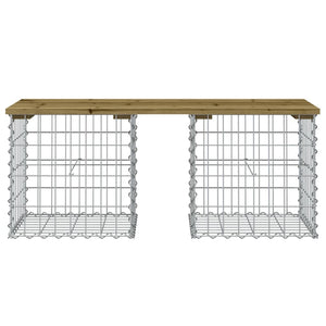 vidaXL Garden Bench Gabion Design 103x44x42 cm Impregnated Wood Pine