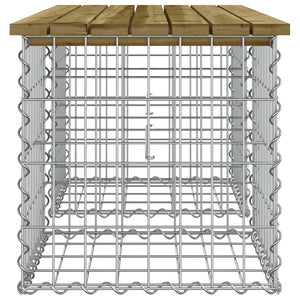 vidaXL Garden Bench Gabion Design 103x44x42 cm Impregnated Wood Pine