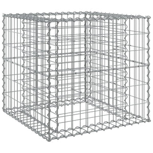 vidaXL Gabion Basket Silver 70x70x65 cm Galvanised Iron